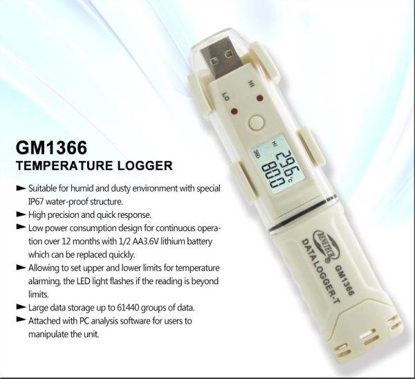 1366-1 دیتالاگر دما بنتک مدل GM1366 - Image 2