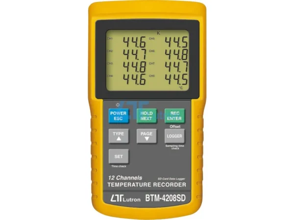LUTRON BTM-4208SD ترمومتر 12 کاناله دیجیتال LUTRON مدل BTM-4208SD - Image 1