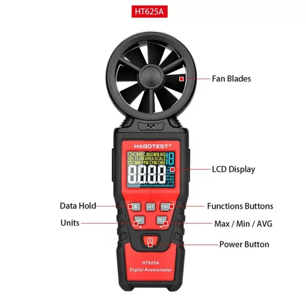 HABOTEST HT625A PIC3 بادسنج HABOTEST مدل HT625A - Image 3