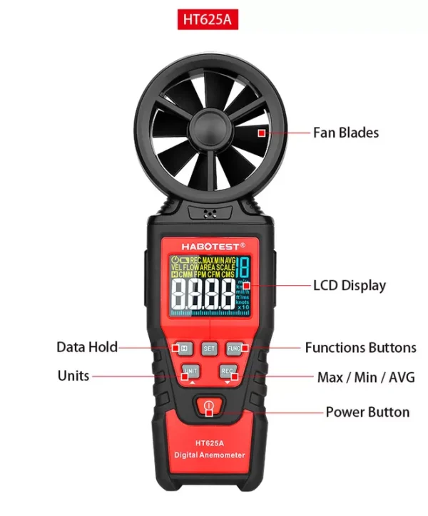 HABOTEST HT625B PIC2 بادسنج HABOTEST مدل HT625B - Image 1