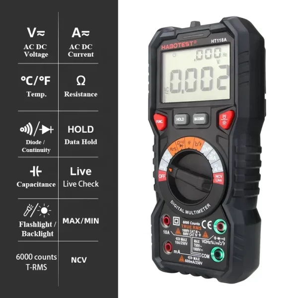 pl32626635-1000v_handheld_digital_multimeter_10a_habotest_ht118a_digital_multimeter مولتی متر دیجیتال HABOTEST مدل HT118A - Image 1