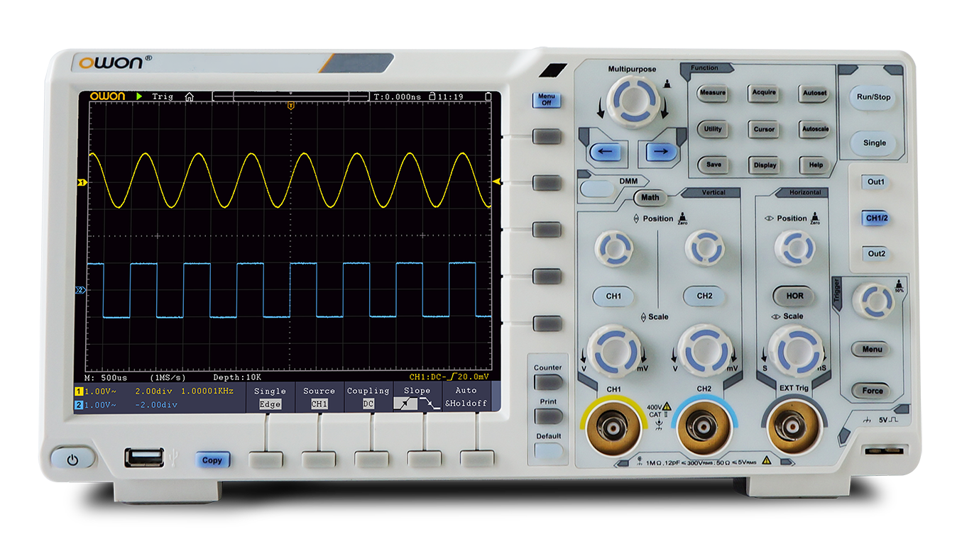 اسیلوسکوپ 200MHz دو کانال برند OWON مدل XDS-3202E