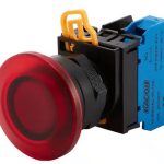 شاستی فشاری خودنگهدار چراغ دار قارچی رنگ قرمز KACON مدل J2-3710MR A2