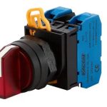 کلید دوطرفه ی فرمان چراغ دار رنگ قرمز KACON مدل J2-5720R-3 A2