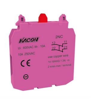 J2-S02 کنتاکت کمکی استاندارد دوبل NC برند KACON مدل J-S02 - Image 1