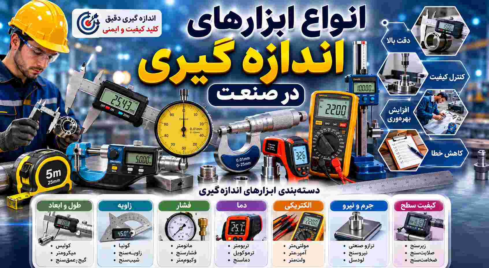 انواع ابزارهای اندازه گیری